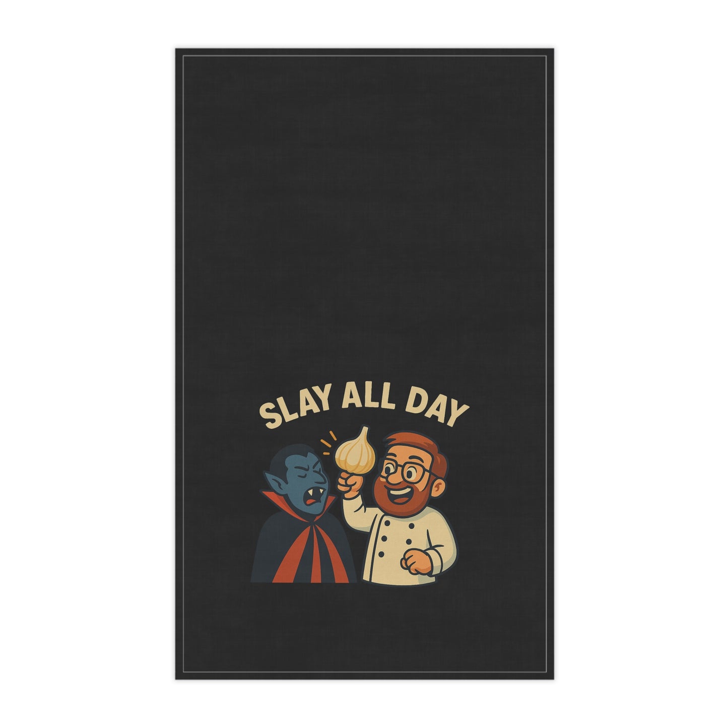 Funny Kitchen Tea Towels, Slay All Day Dish Towels for Halloween, Cooking Gift for Chefs, Home Decor, Unique Kitchen Accessories