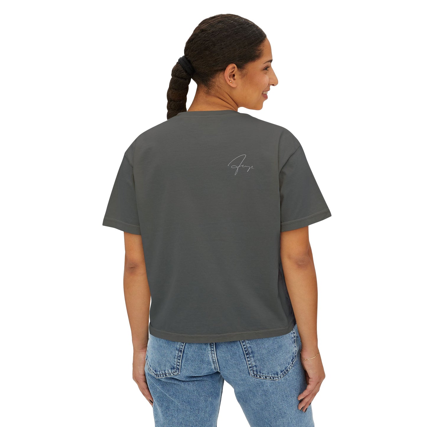 Women's Boxy Graphic Tee - Bold Statement Shirt for Casual Outfits, Perfect Gift for Friends, Funny Humor Apparel, Summer Style, [...]
