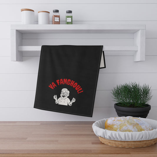Fun Kitchen Tea Towels with 'Va Fanghouli' Design - Perfect for Cooking, Gift for Chefs, Halloween Decor, Unique Homeware, Funny Gifts