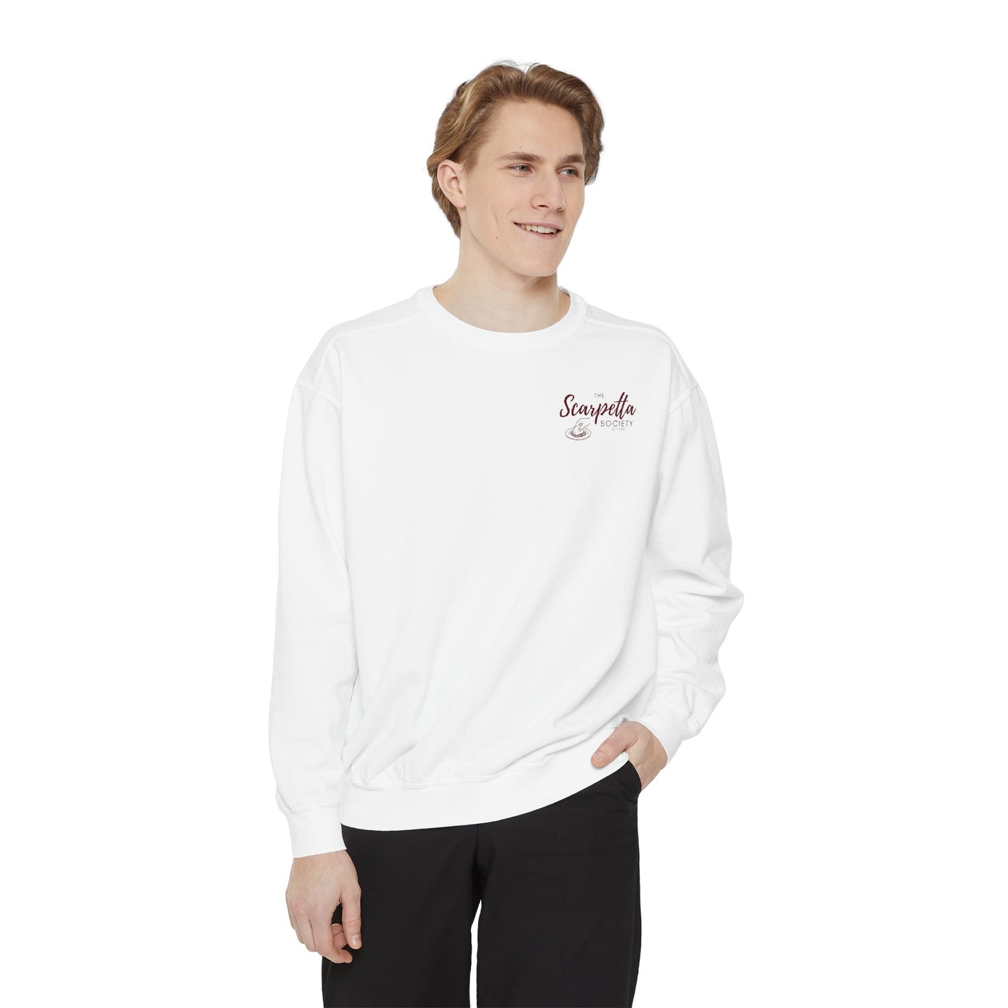 Scarpetta Society- Crewneck Sweatshirt for Casual Wear, Gift for Friends, Comfortable Unisex Sweatshirt