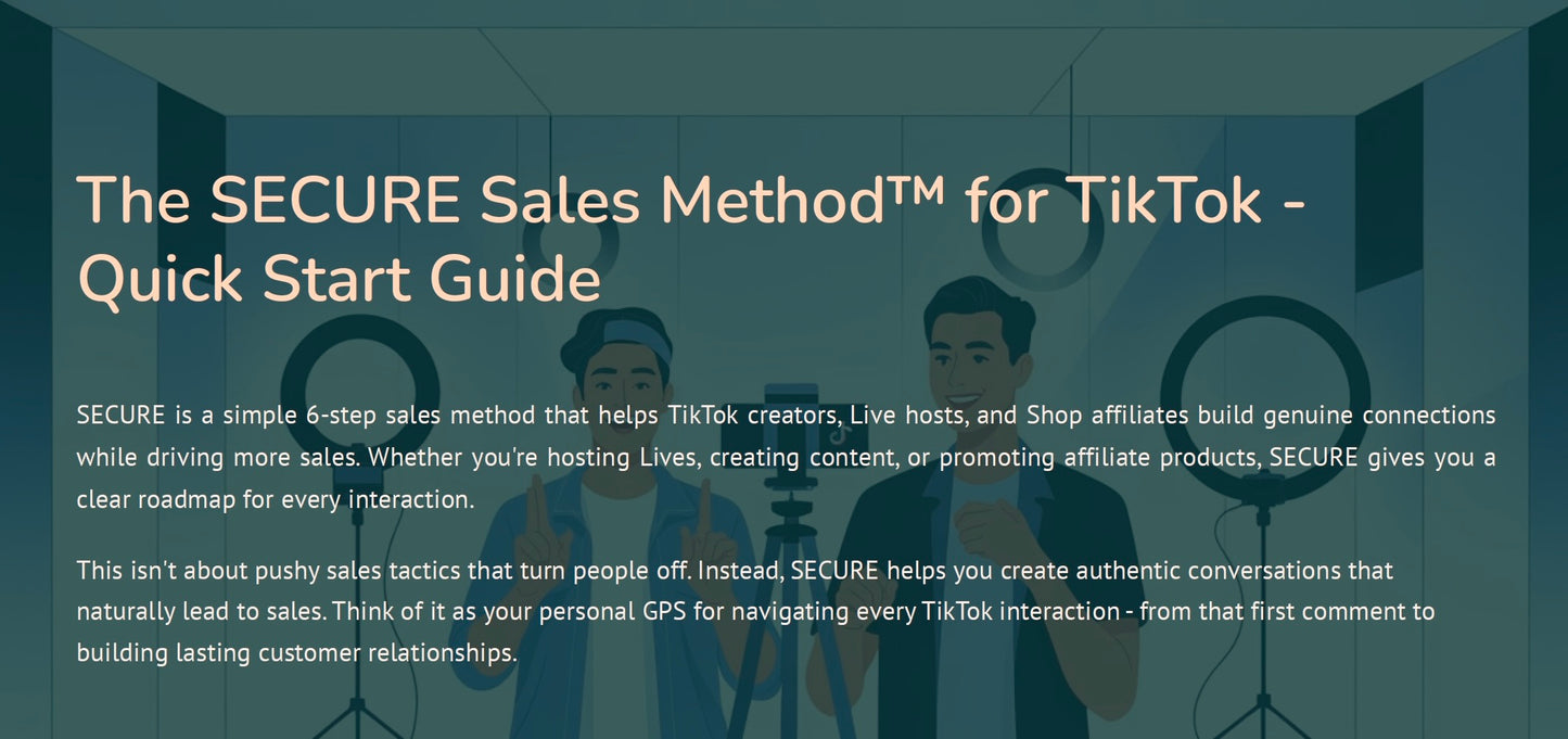 The SECURE Sales Method Quick Start Guide for TikTok